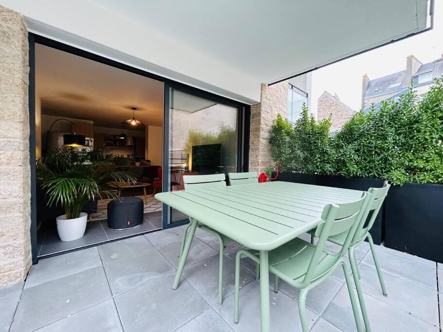 L'Hermine Terrasse Et Parking, 500 Plage Concarneau Luaran gambar